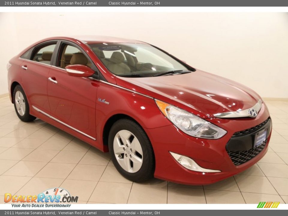 2011 Hyundai Sonata Hybrid Venetian Red / Camel Photo #1