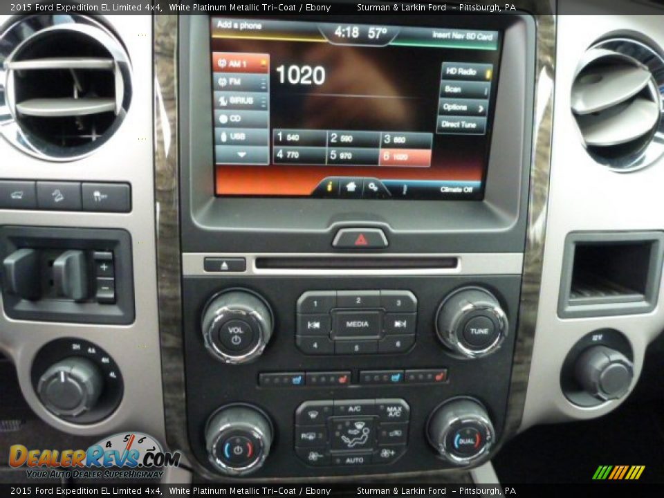 2015 Ford Expedition EL Limited 4x4 White Platinum Metallic Tri-Coat / Ebony Photo #15