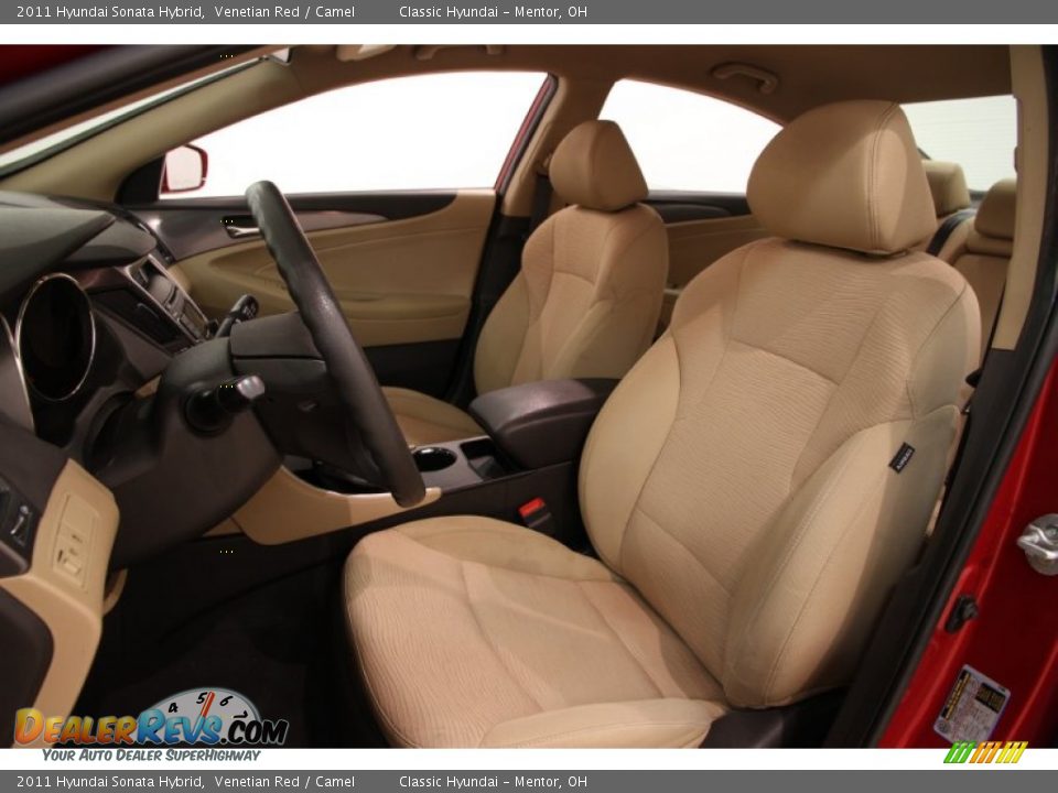 2011 Hyundai Sonata Hybrid Venetian Red / Camel Photo #6