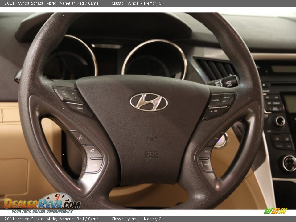 2011 Hyundai Sonata Hybrid Steering Wheel Photo #7