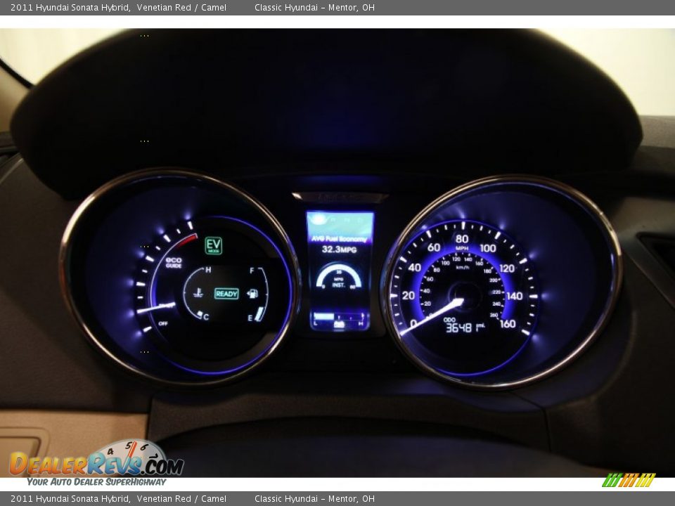2011 Hyundai Sonata Hybrid Gauges Photo #8