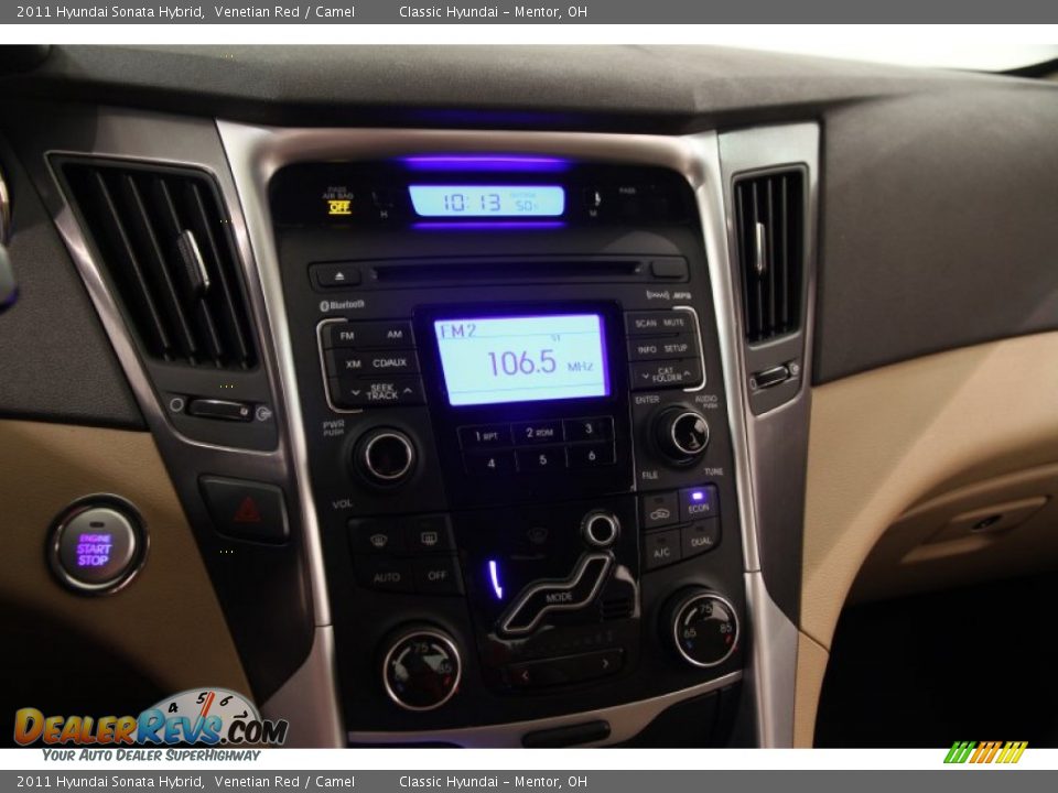 2011 Hyundai Sonata Hybrid Venetian Red / Camel Photo #9