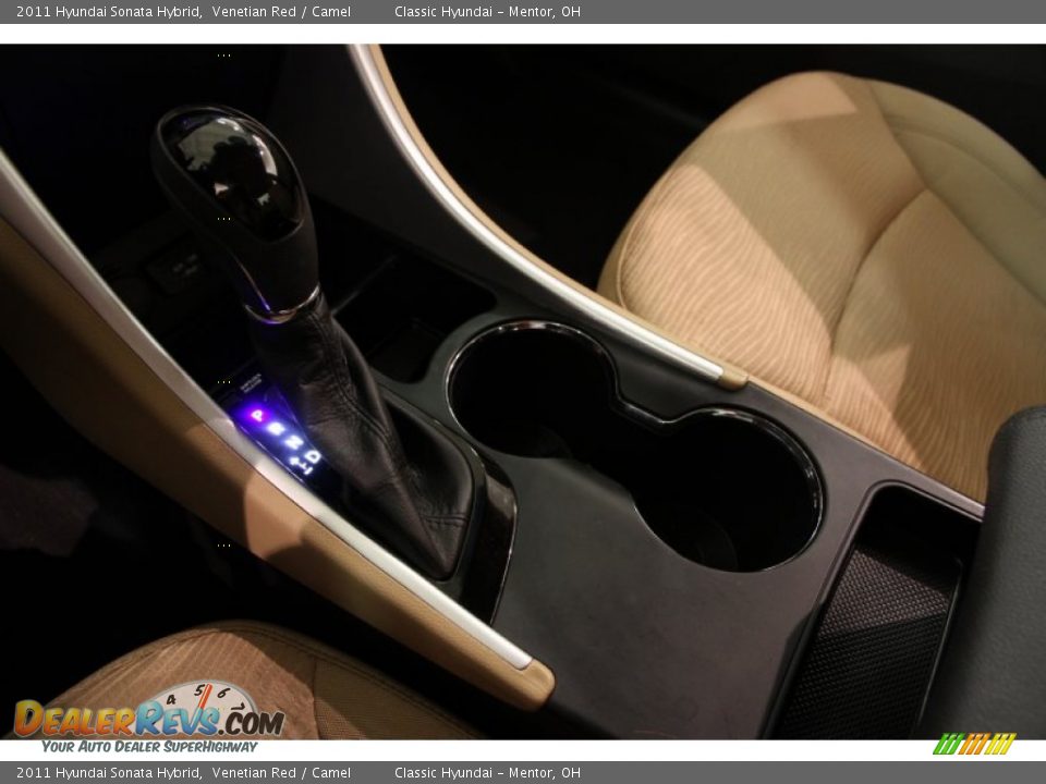 2011 Hyundai Sonata Hybrid Venetian Red / Camel Photo #10