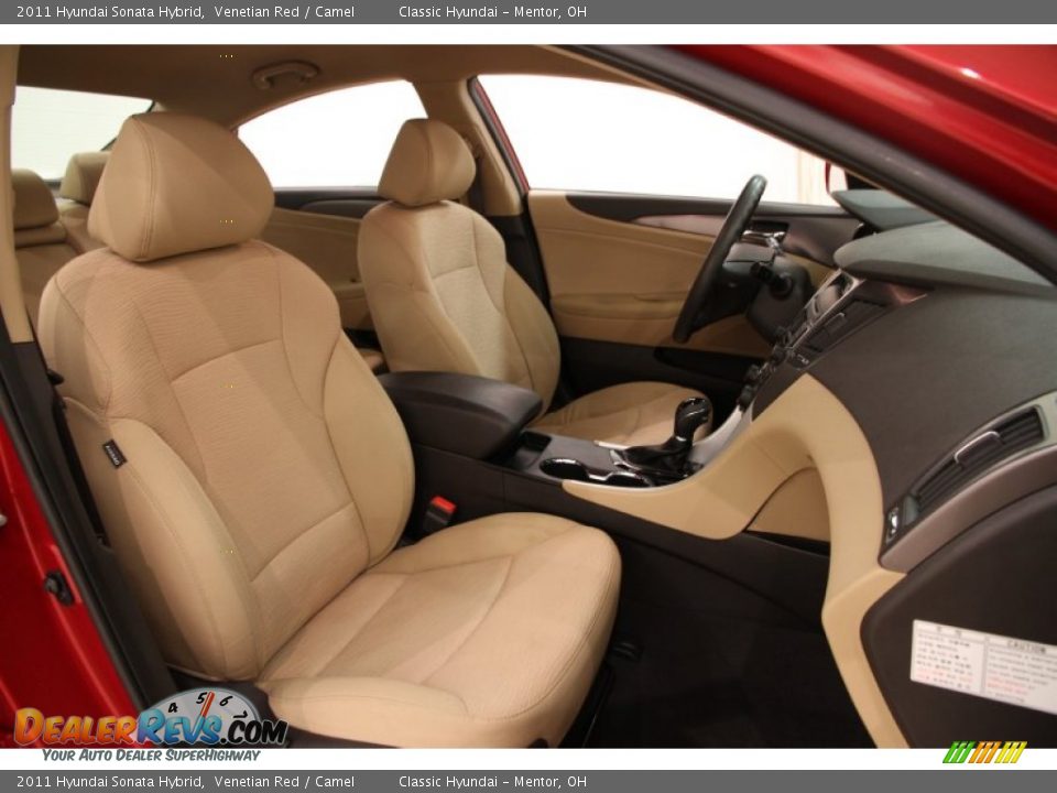2011 Hyundai Sonata Hybrid Venetian Red / Camel Photo #11