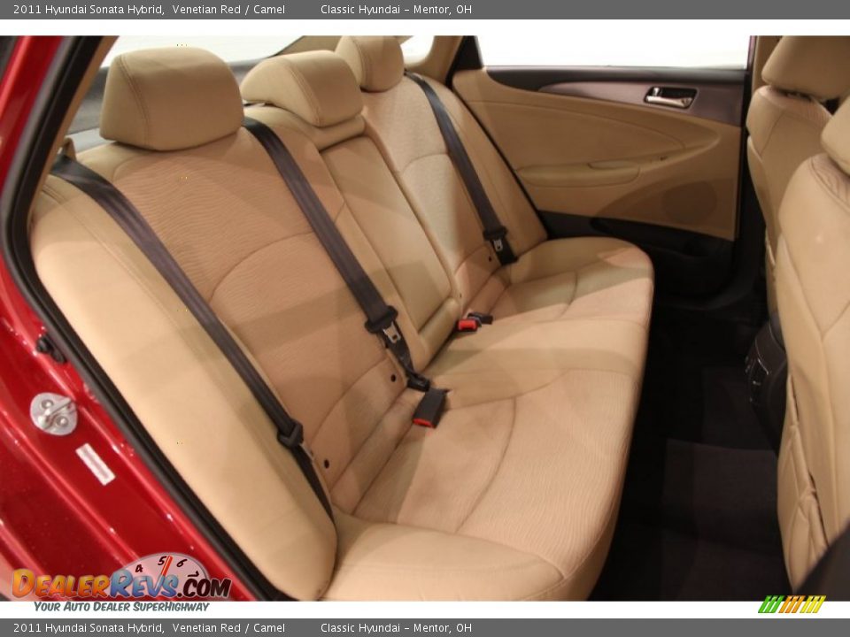2011 Hyundai Sonata Hybrid Venetian Red / Camel Photo #12