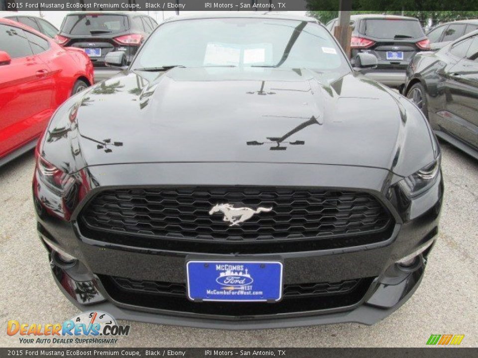 2015 Ford Mustang EcoBoost Premium Coupe Black / Ebony Photo #3