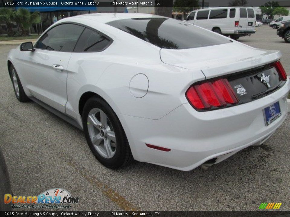 2015 Ford Mustang V6 Coupe Oxford White / Ebony Photo #5