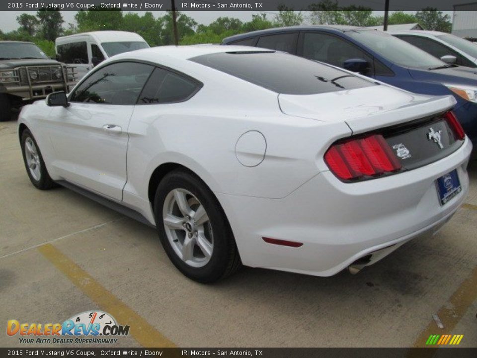 2015 Ford Mustang V6 Coupe Oxford White / Ebony Photo #13