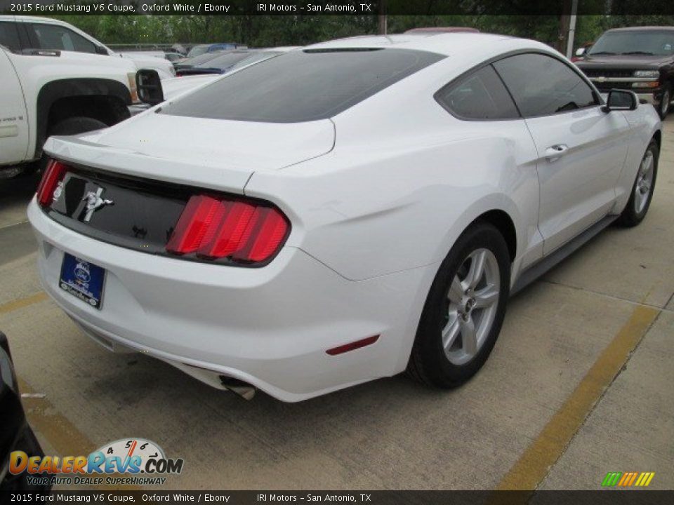 2015 Ford Mustang V6 Coupe Oxford White / Ebony Photo #14