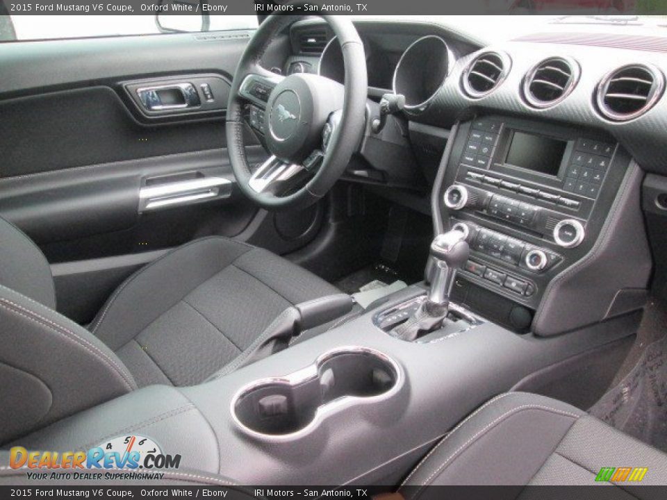 2015 Ford Mustang V6 Coupe Oxford White / Ebony Photo #16