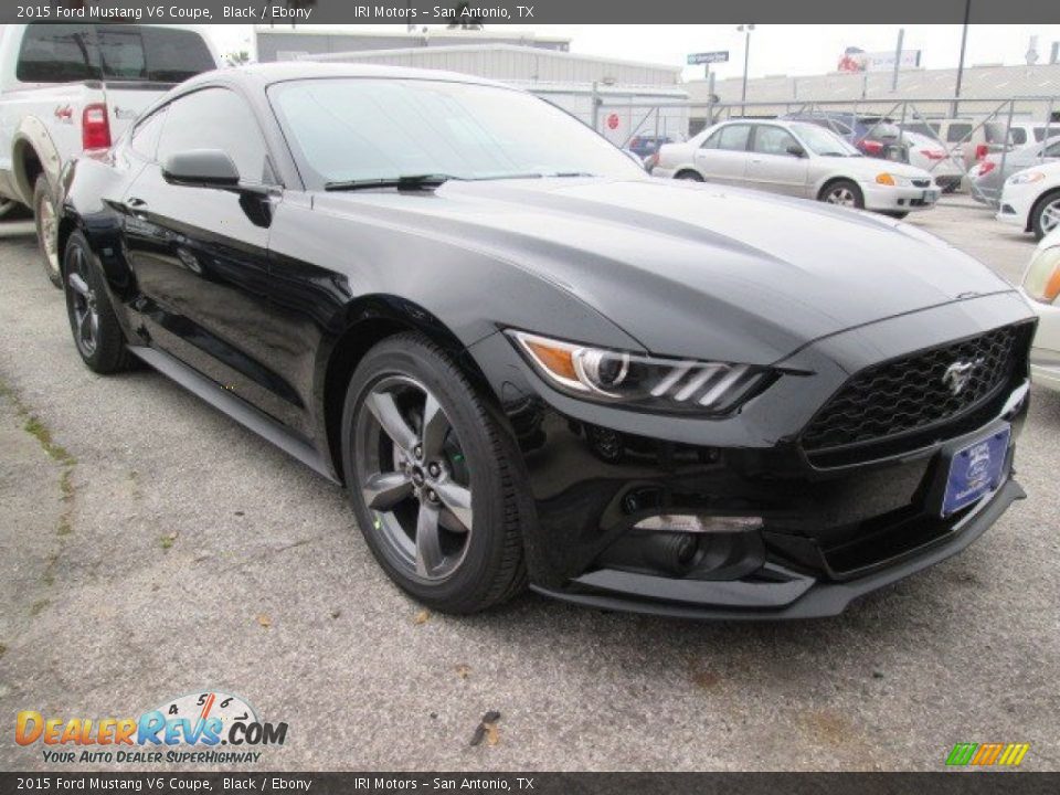 2015 Ford Mustang V6 Coupe Black / Ebony Photo #1