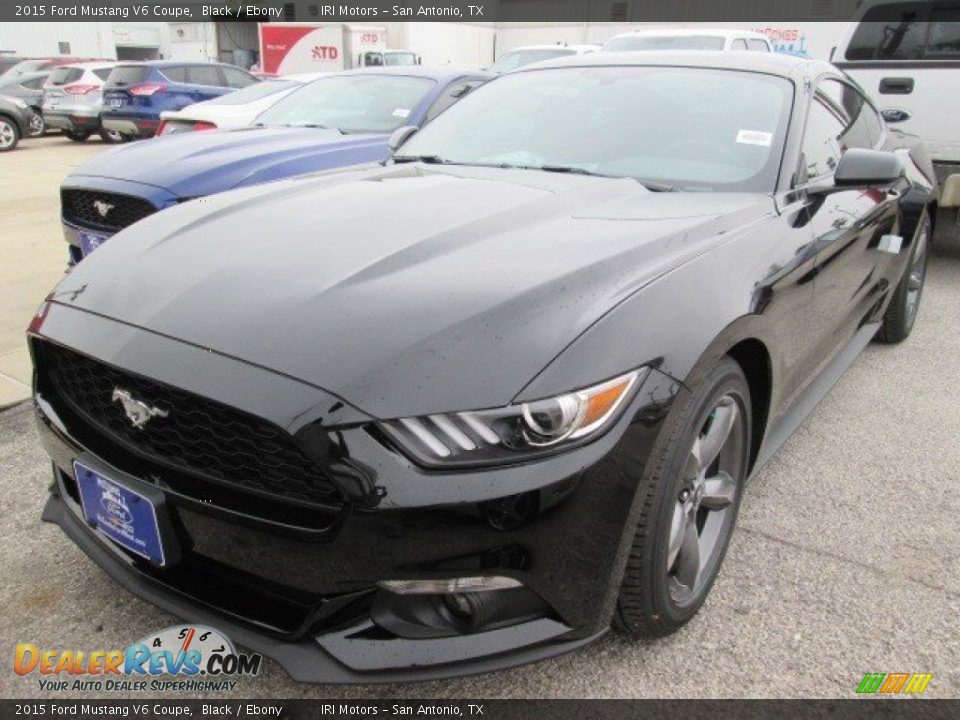 2015 Ford Mustang V6 Coupe Black / Ebony Photo #3