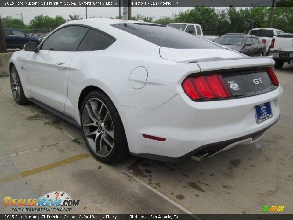 2015 Ford Mustang GT Premium Coupe Oxford White / Ebony Photo #7