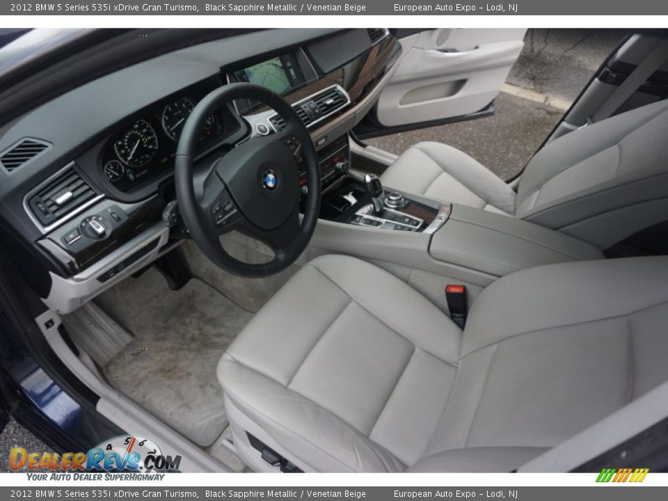 Venetian Beige Interior - 2012 BMW 5 Series 535i xDrive Gran Turismo Photo #5