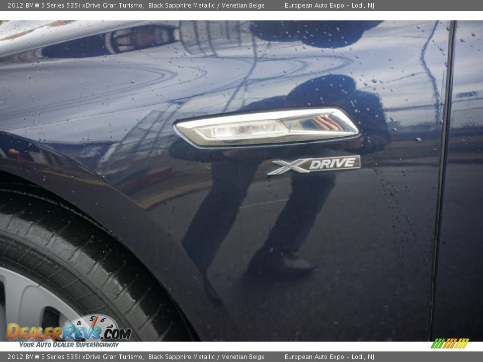 2012 BMW 5 Series 535i xDrive Gran Turismo Black Sapphire Metallic / Venetian Beige Photo #17