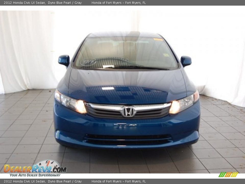 2012 Honda Civic LX Sedan Dyno Blue Pearl / Gray Photo #3