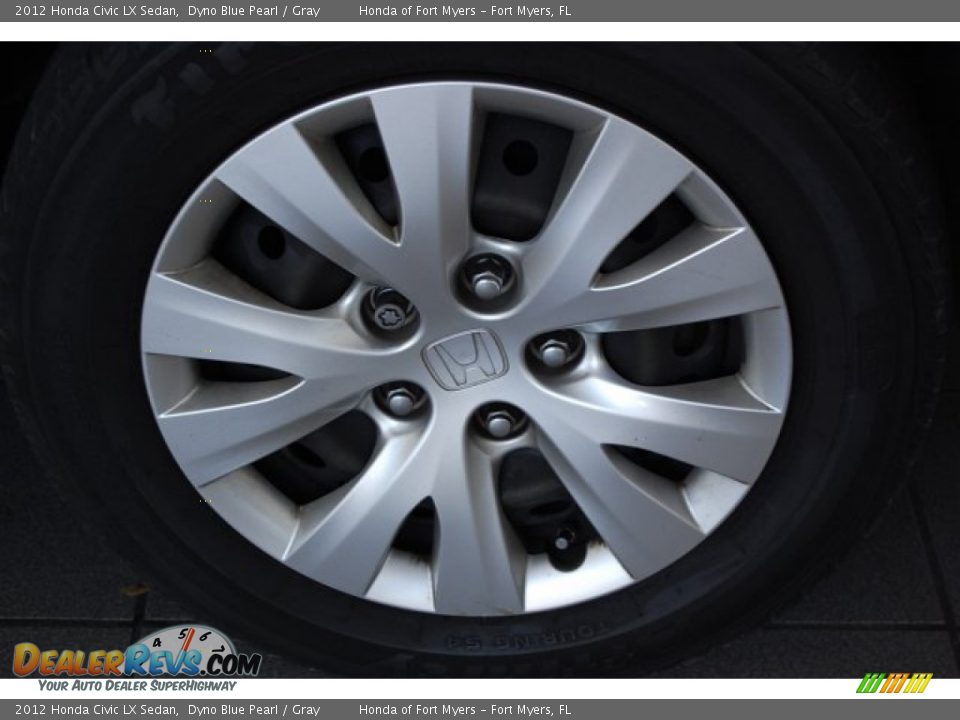 2012 Honda Civic LX Sedan Dyno Blue Pearl / Gray Photo #4