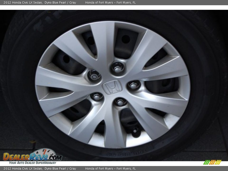 2012 Honda Civic LX Sedan Dyno Blue Pearl / Gray Photo #5