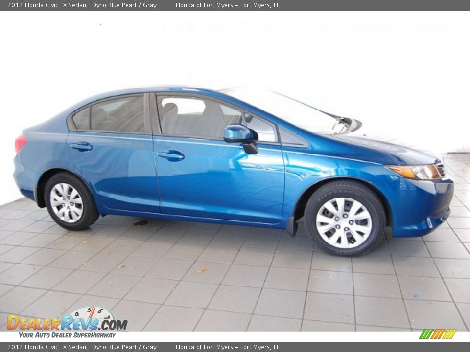 2012 Honda Civic LX Sedan Dyno Blue Pearl / Gray Photo #6