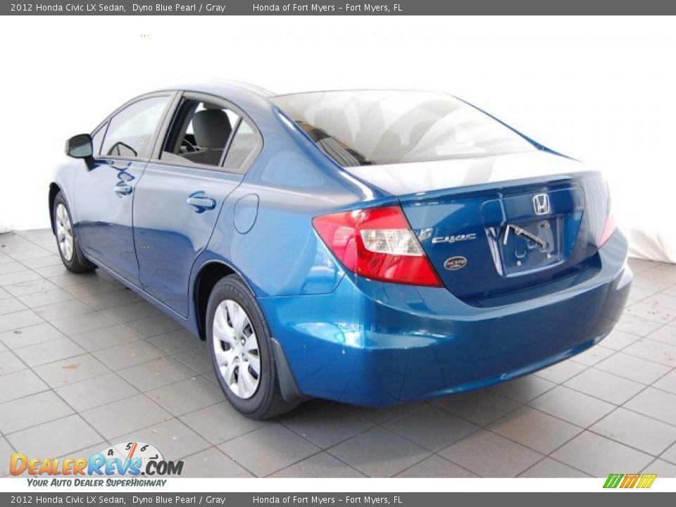 2012 Honda Civic LX Sedan Dyno Blue Pearl / Gray Photo #8