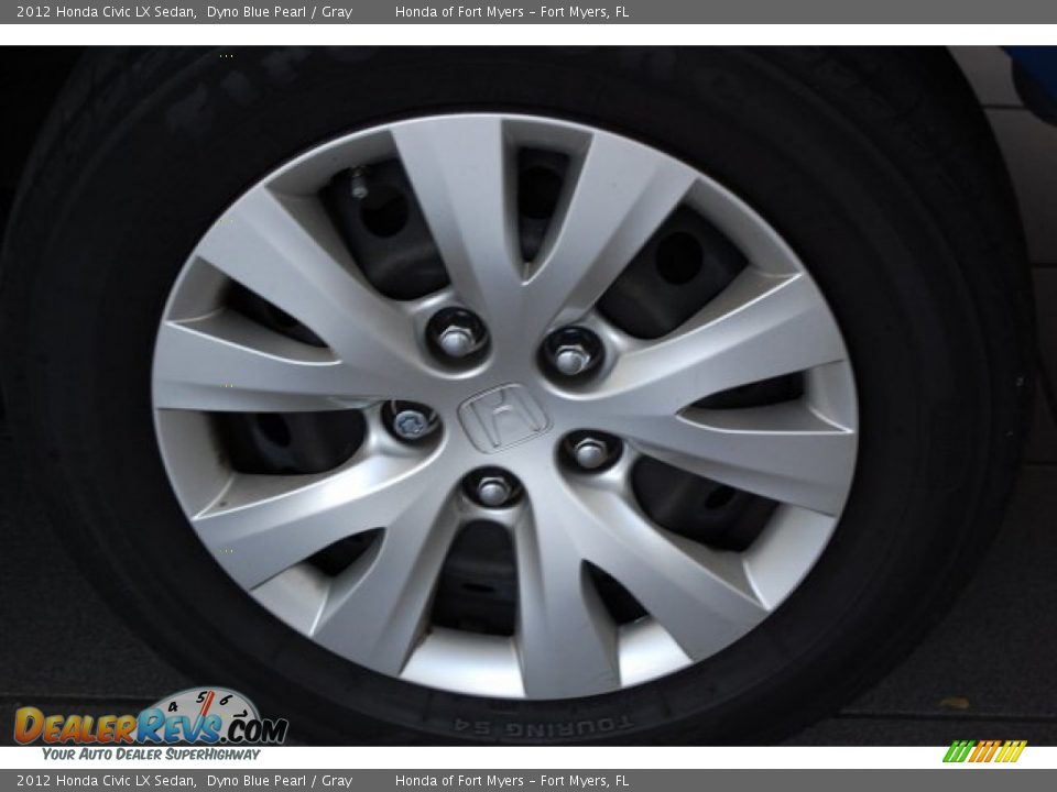 2012 Honda Civic LX Sedan Dyno Blue Pearl / Gray Photo #9