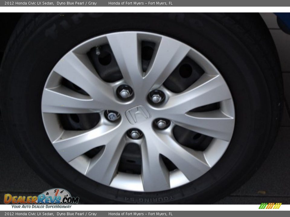 2012 Honda Civic LX Sedan Dyno Blue Pearl / Gray Photo #10