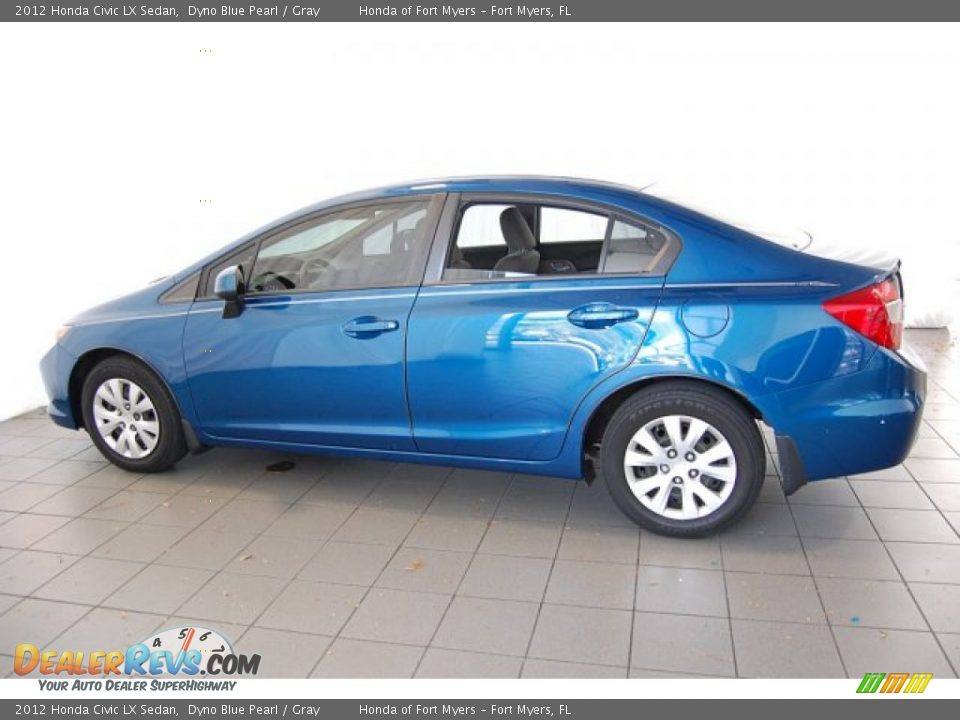 2012 Honda Civic LX Sedan Dyno Blue Pearl / Gray Photo #11
