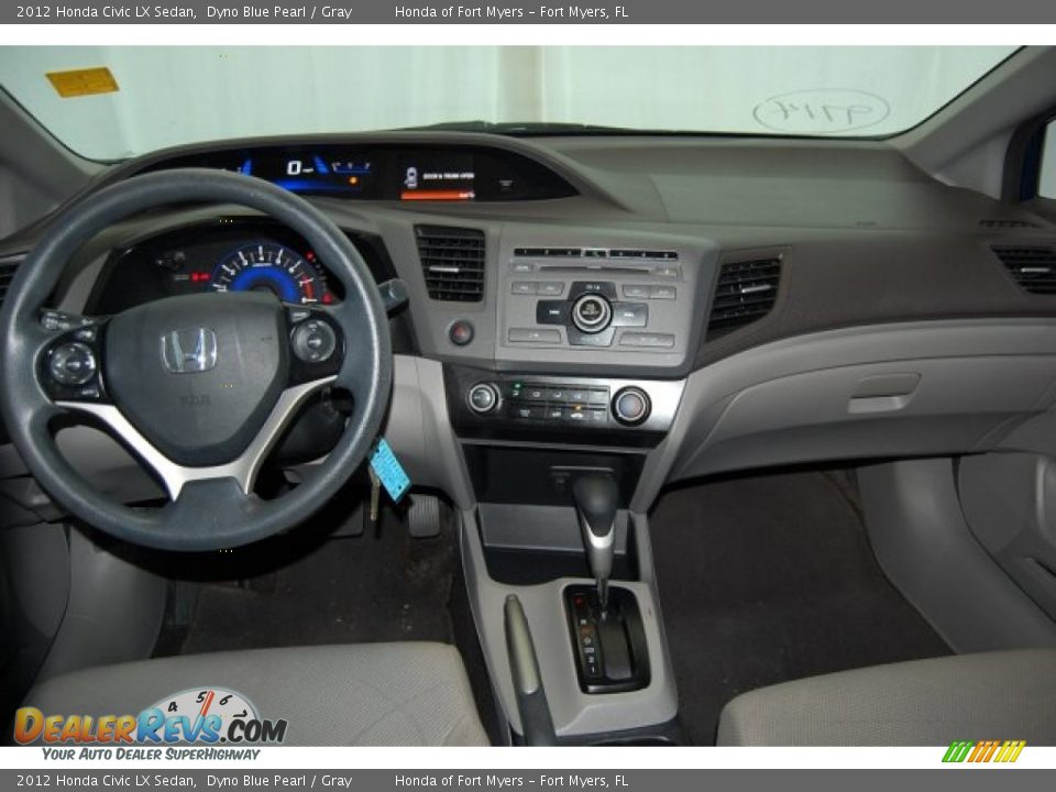 2012 Honda Civic LX Sedan Dyno Blue Pearl / Gray Photo #25