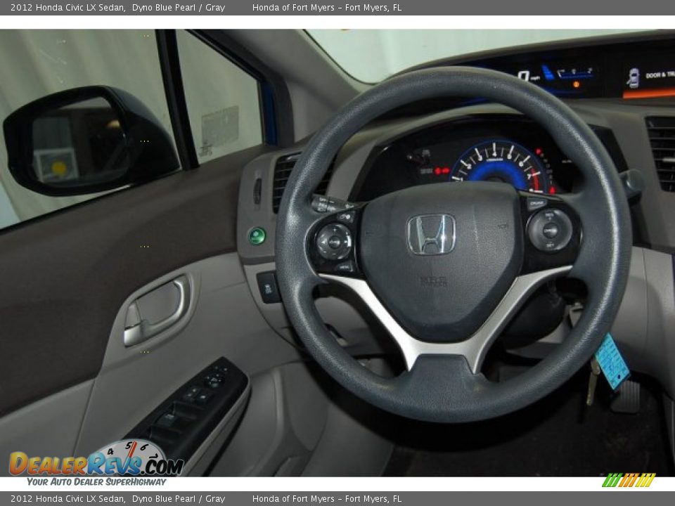 2012 Honda Civic LX Sedan Dyno Blue Pearl / Gray Photo #26
