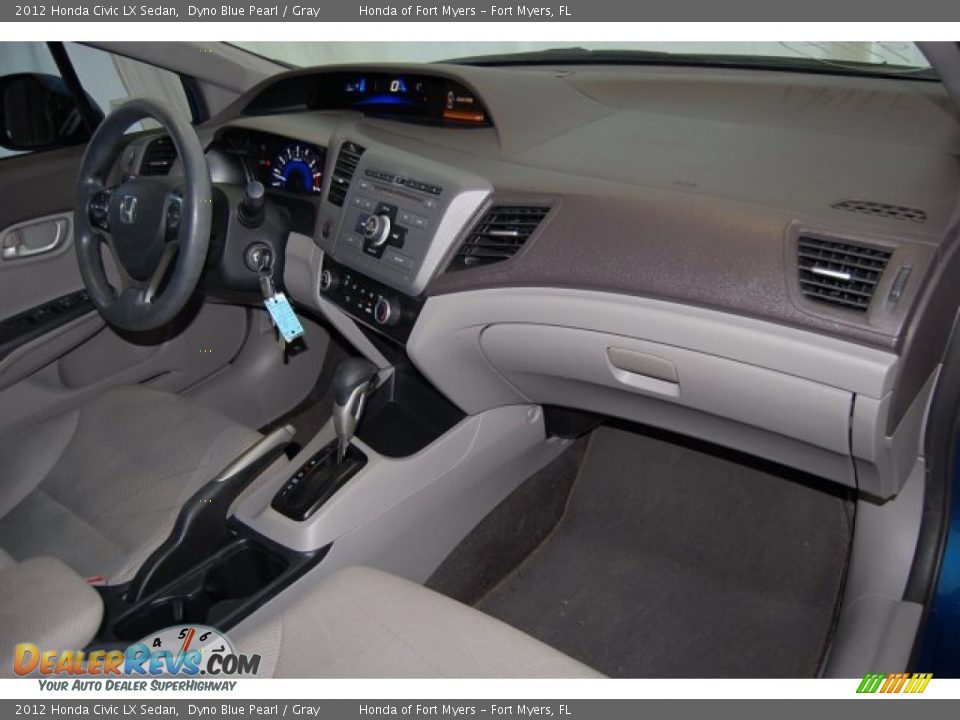 2012 Honda Civic LX Sedan Dyno Blue Pearl / Gray Photo #31