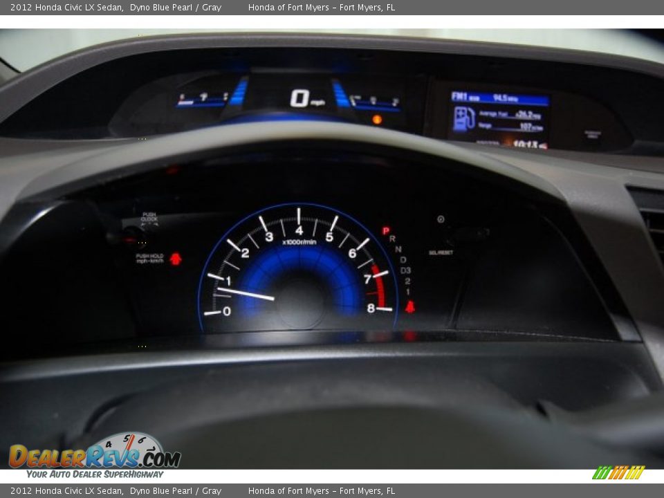2012 Honda Civic LX Sedan Dyno Blue Pearl / Gray Photo #34