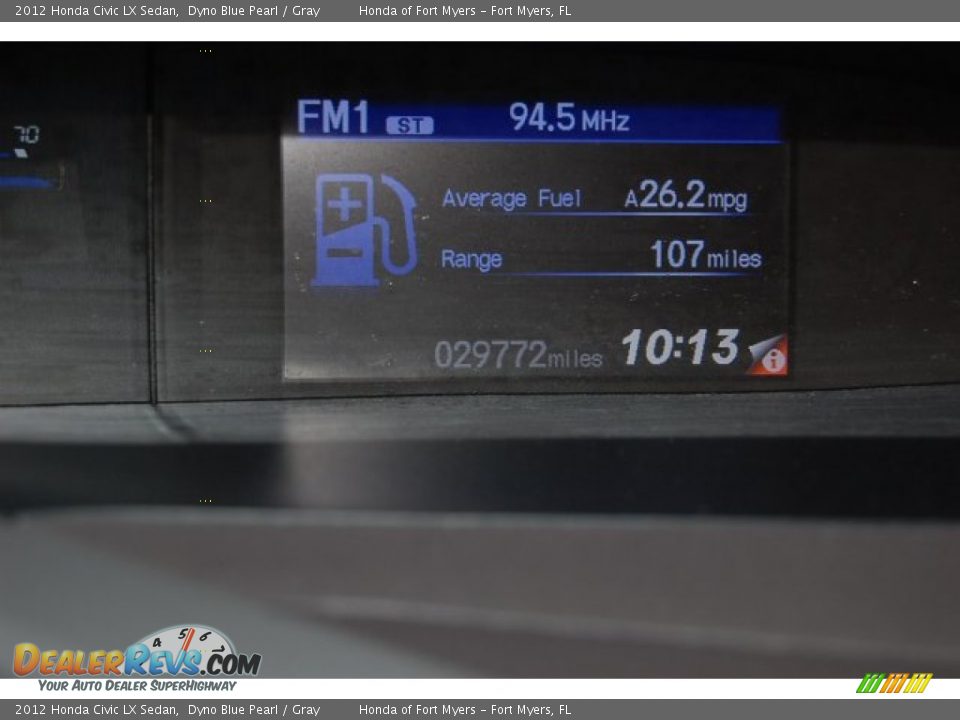 2012 Honda Civic LX Sedan Dyno Blue Pearl / Gray Photo #35