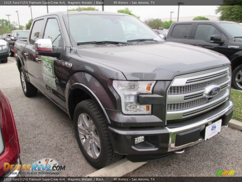 2015 Ford F150 Platinum SuperCrew 4x4 Magnetic Metallic / Black Photo #1