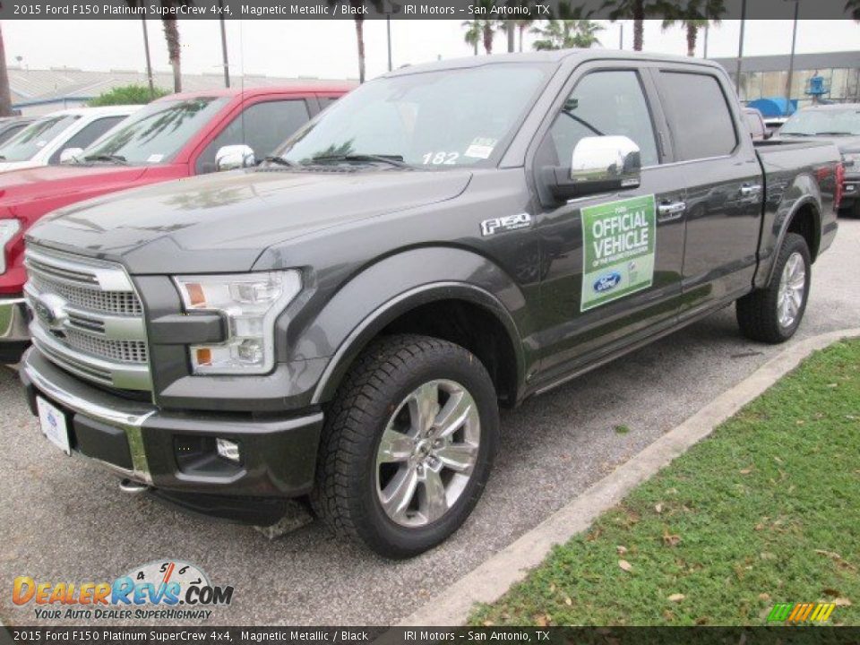 2015 Ford F150 Platinum SuperCrew 4x4 Magnetic Metallic / Black Photo #5