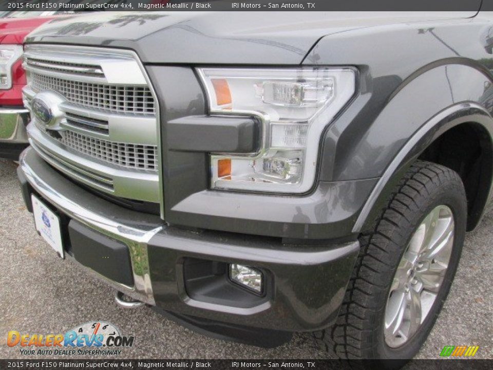 2015 Ford F150 Platinum SuperCrew 4x4 Magnetic Metallic / Black Photo #6