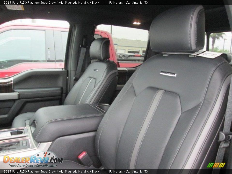 2015 Ford F150 Platinum SuperCrew 4x4 Magnetic Metallic / Black Photo #8
