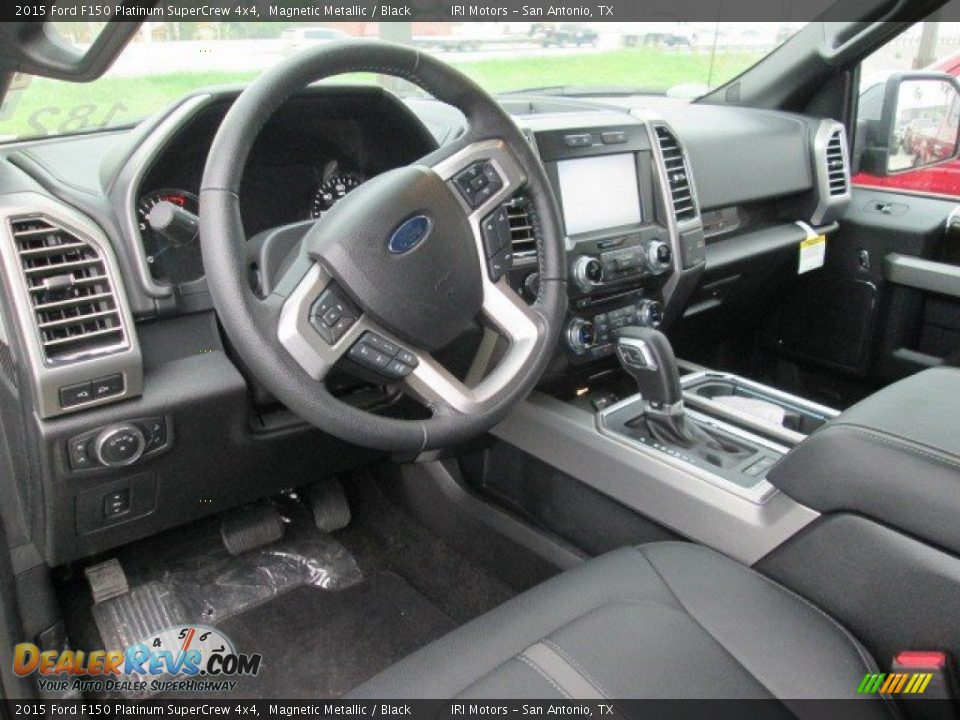 2015 Ford F150 Platinum SuperCrew 4x4 Magnetic Metallic / Black Photo #9