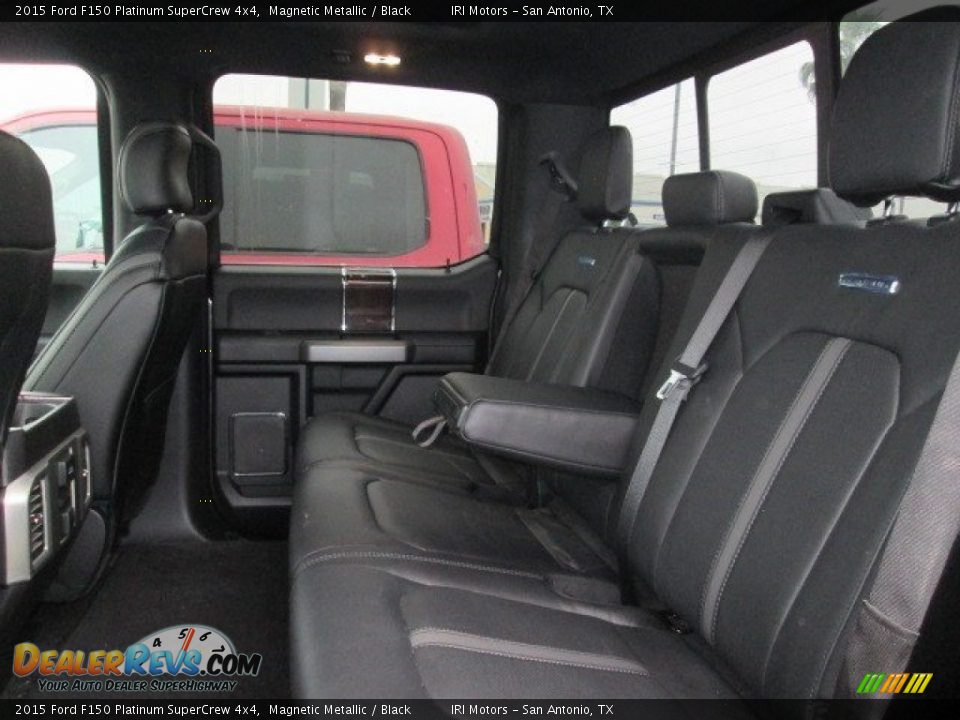 Rear Seat of 2015 Ford F150 Platinum SuperCrew 4x4 Photo #12