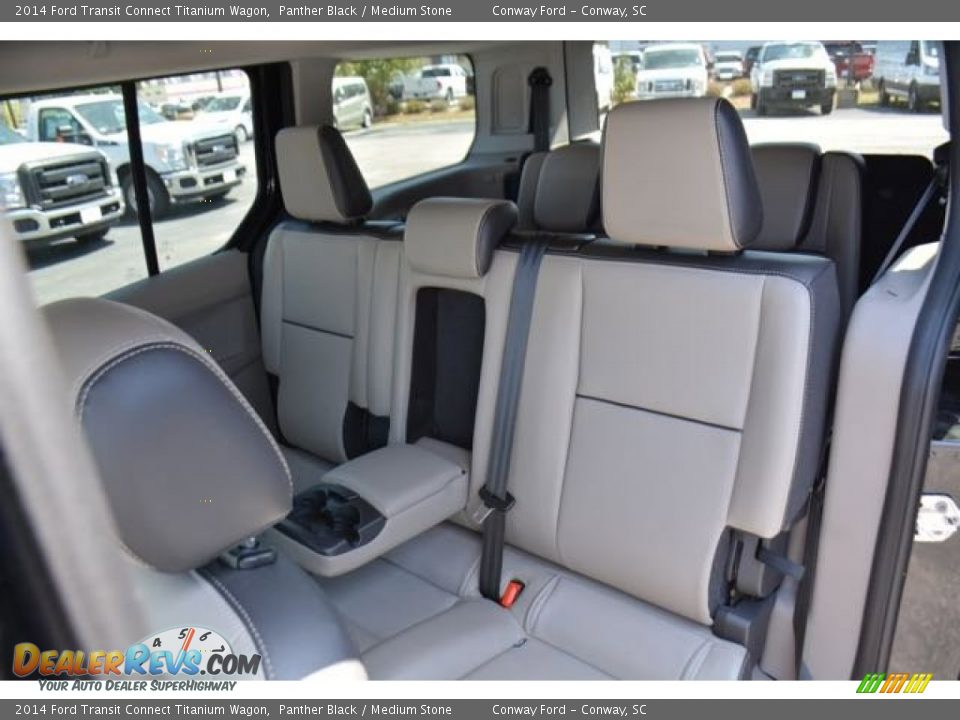 Rear Seat of 2014 Ford Transit Connect Titanium Wagon Photo #12