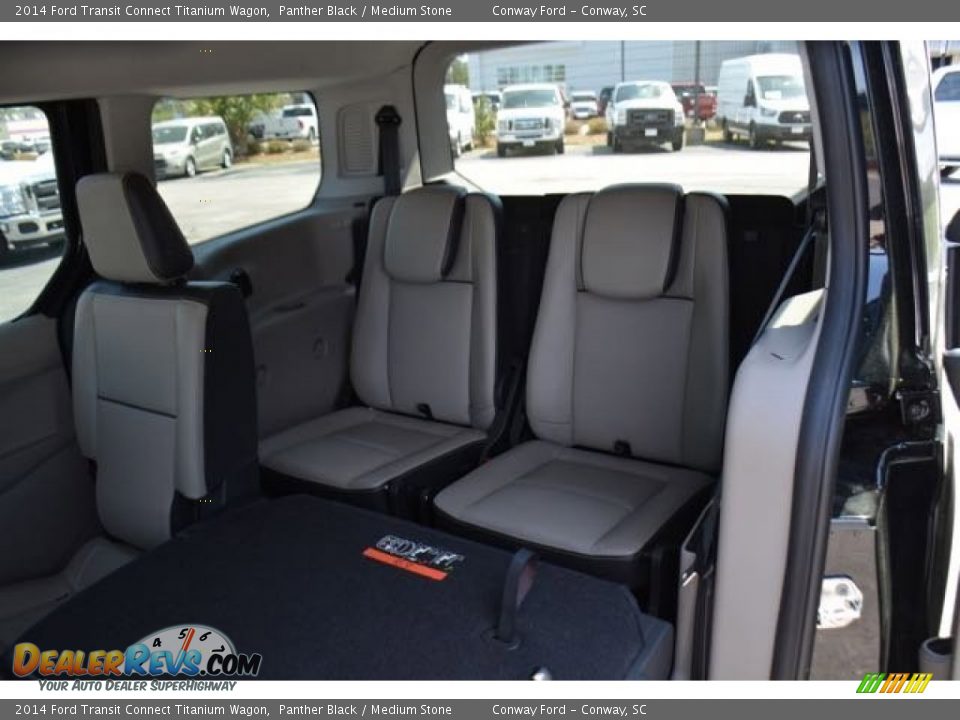 Rear Seat of 2014 Ford Transit Connect Titanium Wagon Photo #13