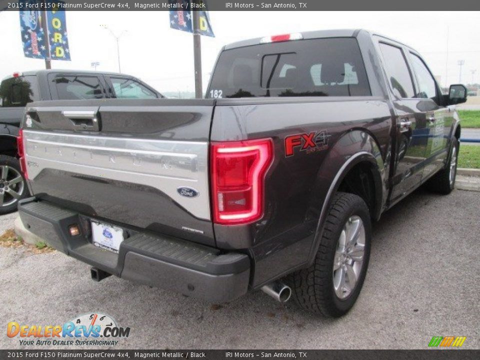2015 Ford F150 Platinum SuperCrew 4x4 Magnetic Metallic / Black Photo #16