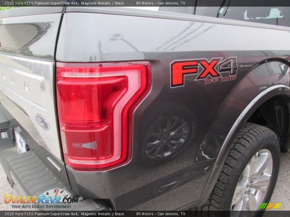 2015 Ford F150 Platinum SuperCrew 4x4 Magnetic Metallic / Black Photo #17