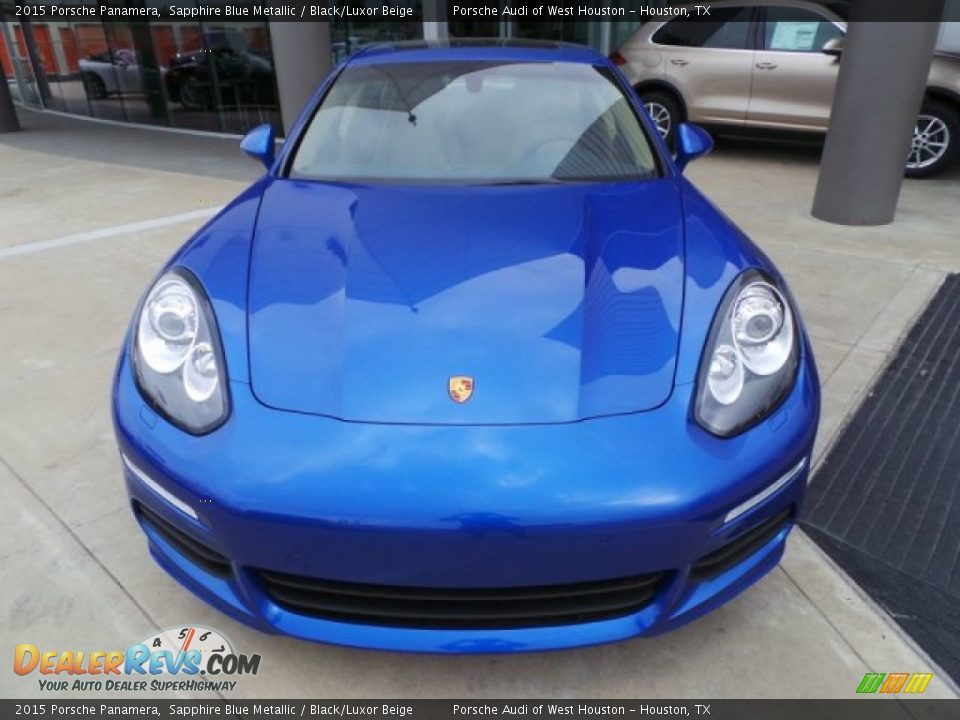 2015 Porsche Panamera Sapphire Blue Metallic / Black/Luxor Beige Photo #2