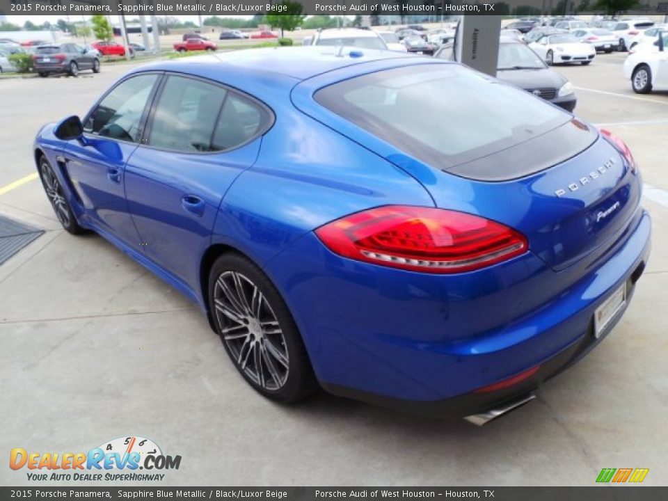 2015 Porsche Panamera Sapphire Blue Metallic / Black/Luxor Beige Photo #5