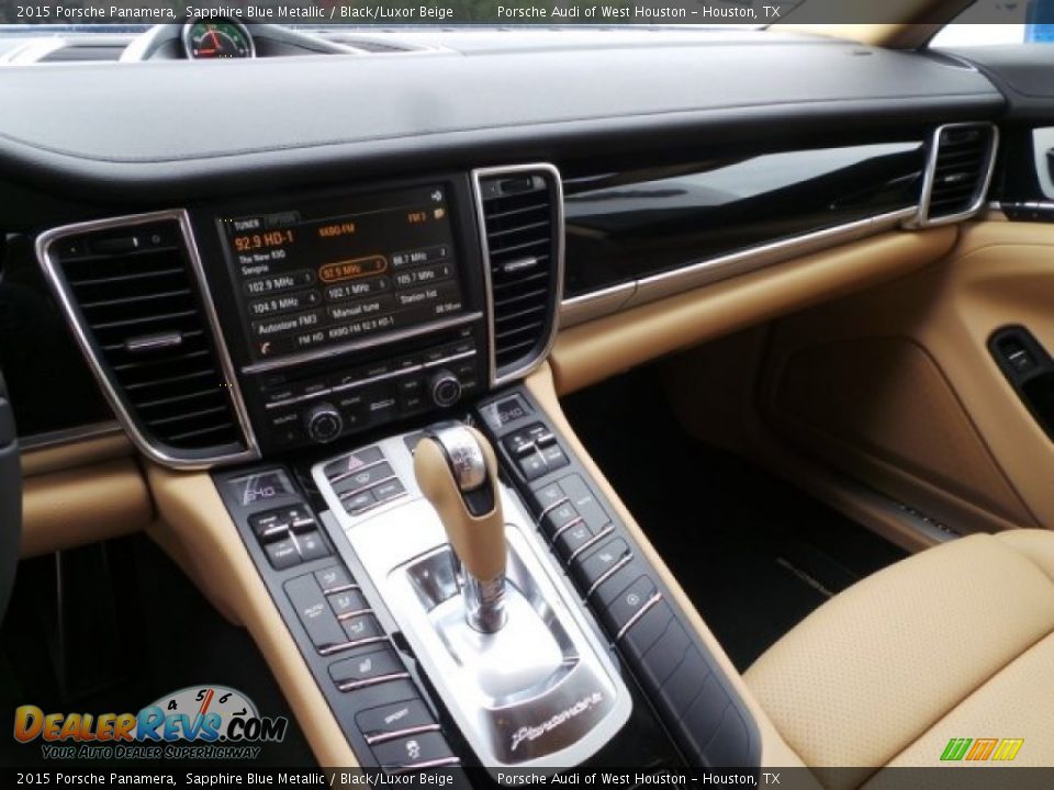 2015 Porsche Panamera Sapphire Blue Metallic / Black/Luxor Beige Photo #14