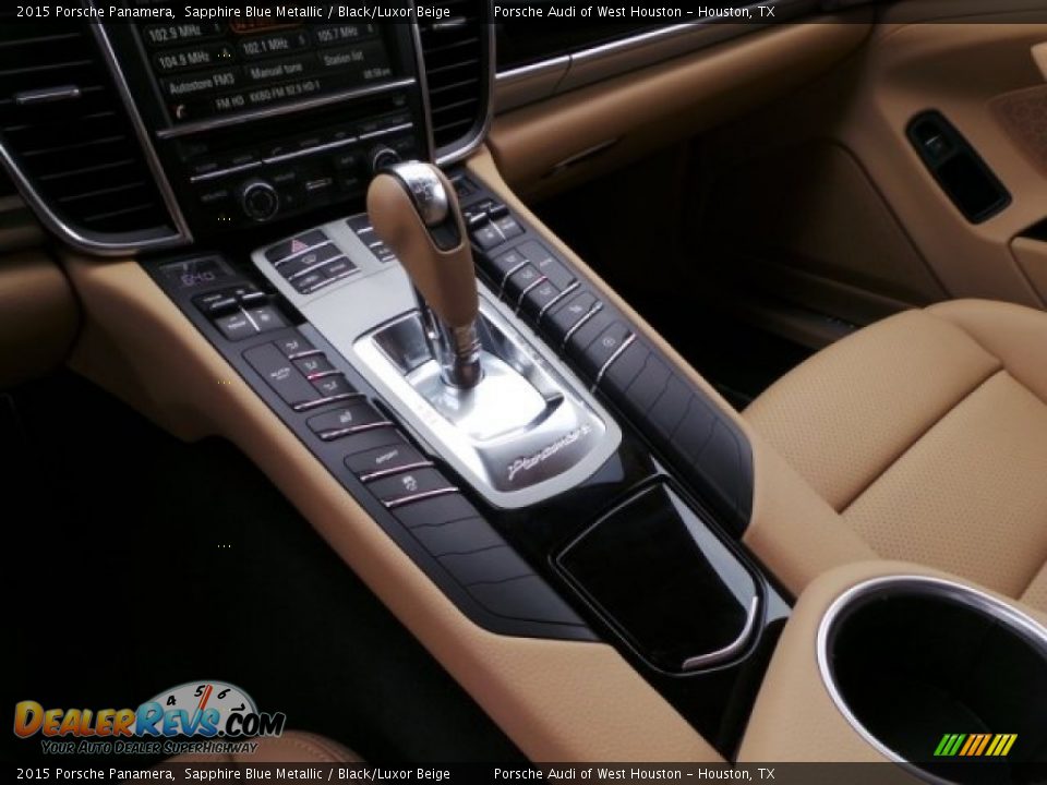 2015 Porsche Panamera Sapphire Blue Metallic / Black/Luxor Beige Photo #15