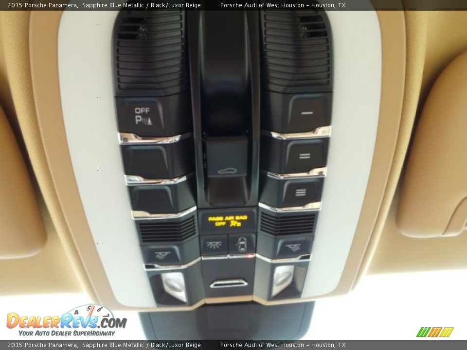 2015 Porsche Panamera Sapphire Blue Metallic / Black/Luxor Beige Photo #16