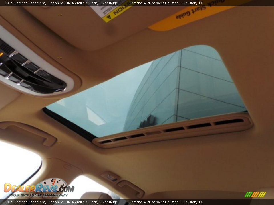 2015 Porsche Panamera Sapphire Blue Metallic / Black/Luxor Beige Photo #17