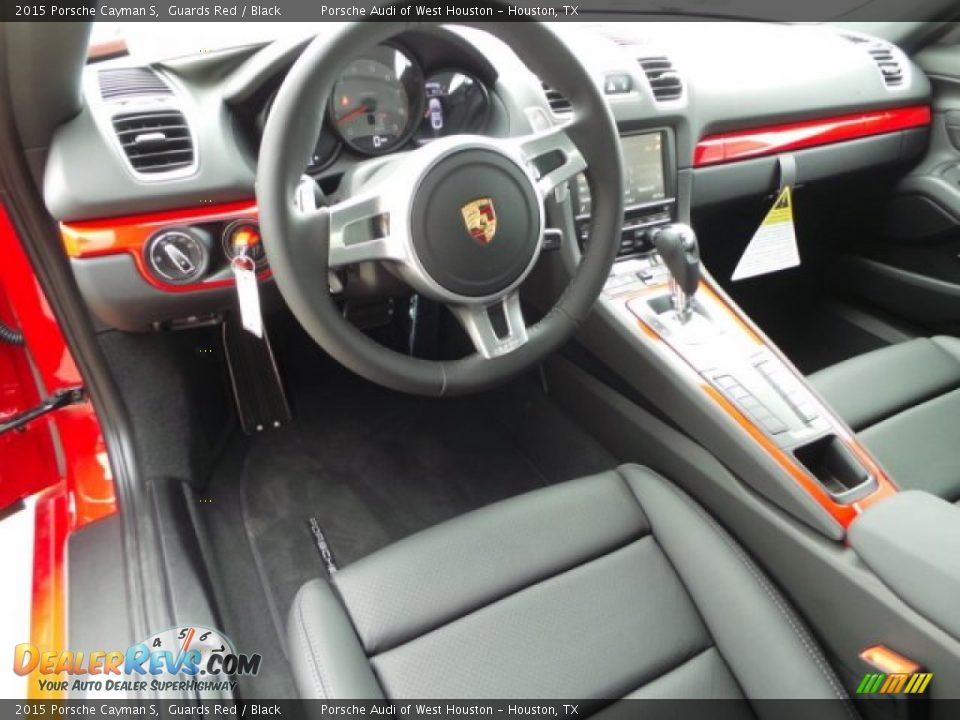 Black Interior - 2015 Porsche Cayman S Photo #11