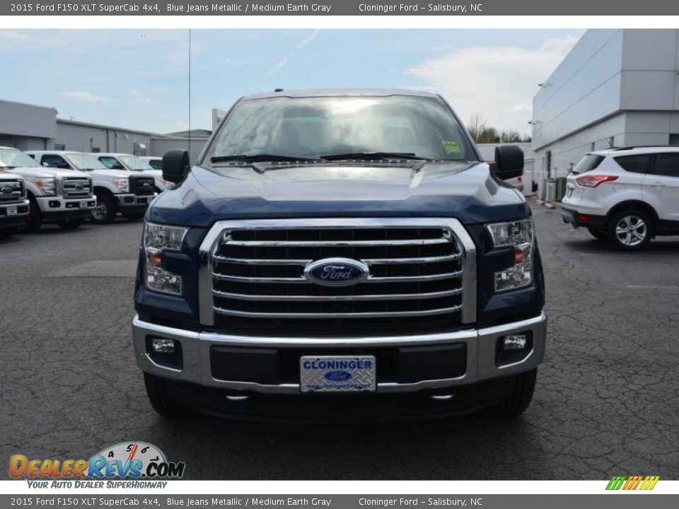 2015 Ford F150 XLT SuperCab 4x4 Blue Jeans Metallic / Medium Earth Gray Photo #5